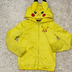 Pokémon Jumping beans size 7 pikachu jacket  hood with face imprint preowned
